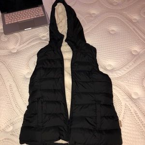 Hollister Black Winter Coat Vest